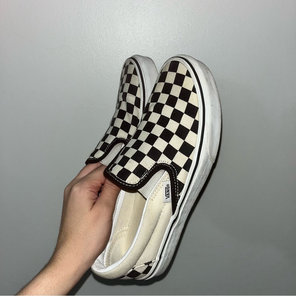 Vans slip on checkerboard